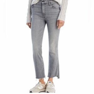 MOTHER jeans The Insider Crop Step Fray in Barley There wash